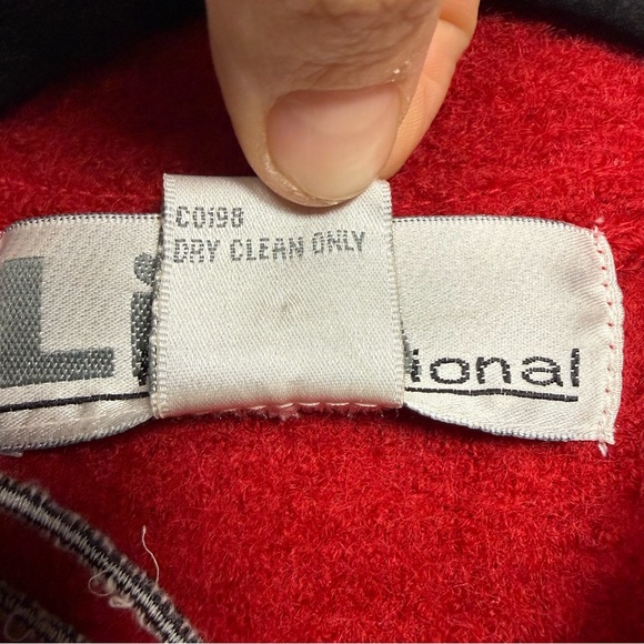 Vintage Lisa International Jacket Size Medium 100% Boiled Wool Zip Black Panther - Picture 9 of 12